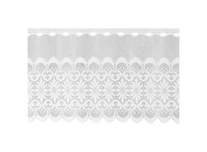 4059222175214 - Arsvita - Bistrogardine Jacquard in weiß 160x60cm (BxL) mit Stangendurchzug Design Ida - Weiß