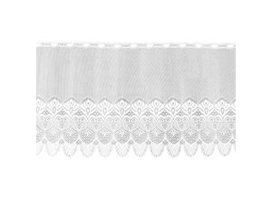 4059222175221 - Arsvita - Bistrogardine Jacquard in weiß 160x60cm (BxL) mit Stangendurchzug Design Clara - Weiß