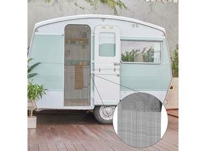 4059222175900 - Fadenvorhang ( 56x185cm ) in Anthrazit Caravan Camping Fadengardine ideal für Wohnwagen   Wohmobil als Türvorhang - Anthrazit