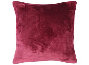 4059222177737 - Bestlivings - Kissenhülle Kuschel Celina in der Größe 50 x 50cm - Aubergine - Kissenbezug mit Reißverschluss - Aubergine