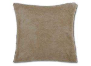 4059222184162 - Kissenhülle Kuschel 30x30cm Kissenbezug Dekokissen Auswahl beige - sandbeige ohne Füllung - Beige