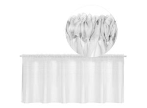 4059222212742 - Bestgoodies - Stangendurchzug-Bistrogardine in B160cm x L60 cm transparente uni Scheibengardine Voile in vielen verschiedenen Farben erhältlich