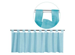 4059222213091 - Schlaufen-Bistrogardine in B160cm x L60cm transparente uni Scheibengardine Voile in vielen verschiedenen Farben erhältlich (türkis - aqua) - Türkis 4059222213091 - Schlaufen-Bistrogardine in B160cm x L60cm transparente uni Scheibengardine Voile in vielen verschiedenen Farben erhältlich (türkis - aqua) - Türkis