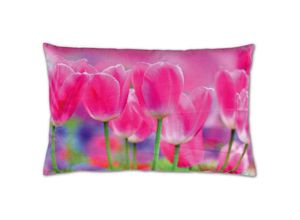 4059222215637 - Bestlivings - Dekokissen mit Fotodruck ca 40x60cm Flauschig weich in weiteren Motiven verfügbar ( Design tulpen ) - Tulpen