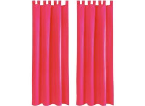 4059222222581 - Bestlivings - 2er Set Dekoschal mit Schlaufe inkl Raffhalter & Haken pink in 140x225 cm - Pink