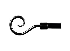 4059222224066 - Stilgarnitur Set aus Kunststoff einläufige und ausziehbare Gardinenstange mit stilvollen Endstücken und Montagezubehör Größe 120 - 230 cm   Design