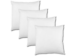 4059222225629 - Bestlivings - 4er Set Polyester Vlies Füllkissen 45x45cm weiß bei 30° waschbar viele Größen - Weiß