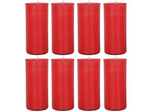 4059222229313 - Hs Candle - Ersatzkerze ( N3 ) Nachfüller 8er Pack in Rot - Rot