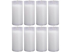 4059222229344 - Hs Candle - Ersatzkerze ( N3 ) Nachfüller 8er Pack in Weiß - Weiß