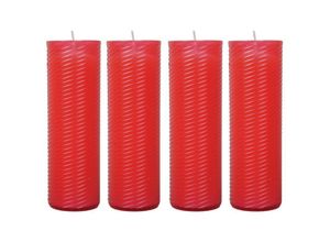 4059222229368 - Hs Candle - Ersatzkerze ( N4 ) Nachfüller 4er Pack in Rot - Rot