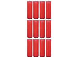 4059222229382 - Hs Candle - Ersatzkerze ( N4 ) Nachfüller 12er Pack in Rot - Rot