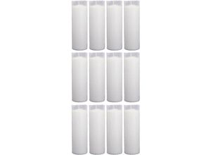 4059222229412 - Hs Candle - Ersatzkerze ( N4 ) Nachfüller 12er Pack in Weiß - Weiß