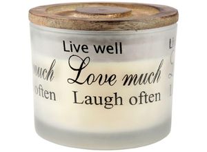 4059222250386 - Hs Candle - Duftkerze xl ( Ø10cm ) spa - Lange Brenndauer - 2 Dochte - Beige