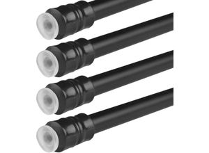 4059222251741 - Bestlivings - Klemmstange mit Schraubtechnik ausziehbar kein Bohren und kein Kleben schwarz 40 - 60 cm ( 4er Pack ) - Schwarz