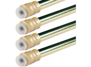 4059222251819 - Bestlivings - Klemmstange mit Schraubtechnik ausziehbar kein Bohren und kein Kleben gold - glanz 60 - 90 cm ( 4er Pack ) - Gold