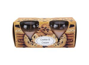 4059222252717 - Hs Candle - Duftkerzen Creation 2er Pack im Glas lange Brenndauer und angenehmer Duft ( Cookie-Cream ) - Braun