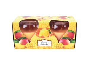 4059222252724 - Hs Candle - Duftkerzen Creation 2er Pack im Glas lange Brenndauer und angenehmer Duft ( Mango Sorbet ) - Orange