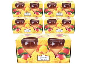 4059222252823 - Hs Candle - Duftkerzen Creation 10er Pack im Glas lange Brenndauer und angenehmer Duft ( Mango Sorbet ) - Orange