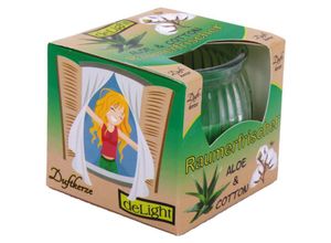 4059222252908 - Hs Candle - Duftkerze Raumerfrischer im Glas lange Brenndauer und angenehmer Duft ( Aloe Cotton ) - Grün