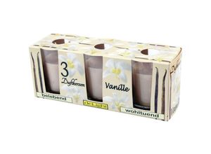 4059222253004 - Hs Candle - Duftkerzen Classic 3er Pack im Glas lange Brenndauer und angenehmer Duft ( Vanille ) - Gelb