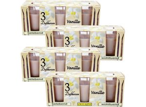 4059222253059 - Hs Candle - Duftkerzen Classic 12er Pack im Glas lange Brenndauer und angenehmer Duft ( Vanille ) - Gelb