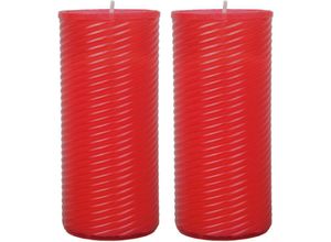 4059222254612 - 2er Pack Ersatzkerze N4 Nachfüller rot 18 cm - Rot