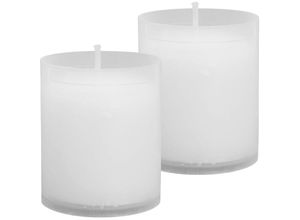 4059222256098 - Hs Candle - 2er Pack Ersatzkerze   Nachfüllkerze weiß 6 cm - N1 - Weiß