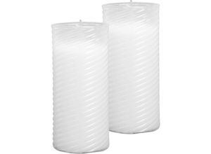 4059222256111 - Hs Candle - 2er Pack Ersatzkerze   Nachfüllkerze weiß 13 cm - N3 - Weiß