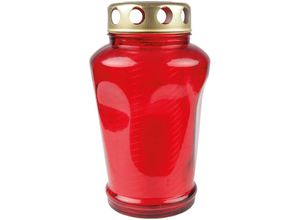 4059222256289 - Hs Candle - Grabkerze 6eck Rot mit einer Brenndauer von ca 50h - Rot