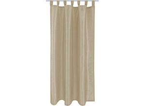 4059222257453 - Bestlivings - Gardine Blickdicht mit Schlaufen ( Taupe hell ) in 140x145cm ( Breite x Höhe ) - Taupe