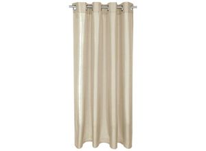 4059222257538 - Bestlivings - Gardine Blickdicht mit Ösen ( Taupe hell ) in 140x145cm ( Breite x Höhe ) - Taupe