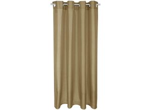 4059222257545 - Bestlivings - Gardine Blickdicht mit Ösen ( Taupe dunkel ) in 140x145cm ( Breite x Höhe ) - Dunkeltaupe