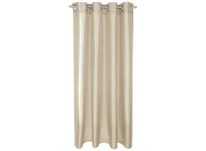 4059222257552 - Bestlivings - Gardine Blickdicht mit Ösen ( Taupe hell ) in 140x175cm ( Breite x Höhe ) - Taupe