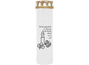 4059222258139 - Hs Candle - 4er Pack Grabkerzen mit Motiv Grablicht mit Brenndauer von ca 7 Tage Motiv Kerze in vielen weiteren Varianten - Weiß