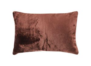 4059222265731 - Dekokissen Kuschel Celina in der Größe 40 x 60cm - Braun - Kissenbezug mit Reißverschluss - Braun