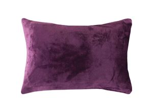 4059222265809 - Dekokissen Kuschel Celina in der Größe 40 x 60cm - Violett - Kissenbezug mit Reißverschluss - Violett