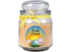 4059222276355 - Hs Candle - Duftkerze als Ostergeschenk ( Vanille-Duft ) Design Ostereier - Kerze als Osterdeko - 300g Wachs mit ca 70 Stunden Brenndauer - Beige