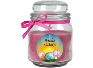 4059222276379 - Hs Candle - Duftkerze als Ostergeschenk ( Lavendel-Duft ) Design Ostereier - Kerze als Osterdeko - 300g Wachs mit ca 70 Stunden Brenndauer - Lila