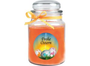 4059222276492 - Hs Candle - Duftkerze als Ostergeschenk ( Honigmelone-Duft ) Design Ostereier - Kerze als Osterdeko - 500g Wachs mit ca 110 Stunden Brenndauer