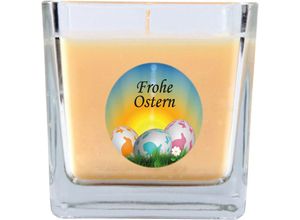 4059222276553 - Hs Candle - Duftkerze als Ostergeschenk ( Vanille-Duft ) Design Ostereier - Kerze als Osterdeko - 190g Wachs mit ca 50 Stunden Brenndauer - Beige