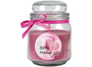 4059222277420 - Hs Candle - Duftkerze im Bonbonglas zum Muttertag Duft Lavendel ( Lila ) 300g - Brenndauer bis zu 70 Stunden Kerze aus Glas mit Duft - Lila