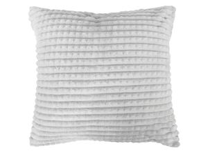 4059222281090 - Bestlivings - Kissenbezug Cashmere Touch ( Cord Optik ) Kissenhülle 45x45cm - Hellgrau - Fleece Sofakissen Kopfkissenbezug Kissenbezüge Couchkissen