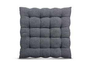 4059222282974 - Stuhlkissen 40x40cm ( Grau ) Hochwertiges Sitzkissen Atmungsaktiv Indoor & Outdoor - Baumwolle Öko Tex für Gartenstuhl Küche oder Esszimmer - Grau