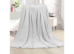 4059222283025 - Bestlivings - Kuscheldecke Cashmere Touch 150x200cm ( Silber ) Flauschige Wohndecke für Sofa Couch und Bett Tagesdecke oeko-tex - Sofaüberwurf