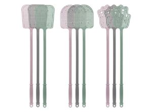 4059222287597 - 9er Set Fliegenklatsche aus Kunststoff - Insektenschutz in modern Farben - Insektenabwehr gegen Mücken Fliegen uvm ( 50cm ) Made in EU