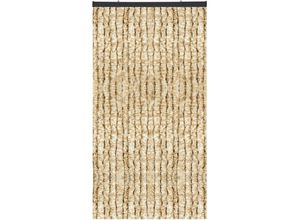 4059222341831 - Bestlivings - Flauschvorhang in Sondergröße - Türvorhang Breite 100cm - Länge 250cm Beige Meliert - Beige Meliert