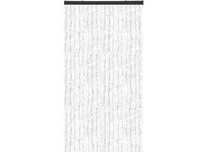 4059222342685 - Bestlivings - Flauschvorhang in Sondergröße - Türvorhang Breite 120cm - Länge 300cm Weiß - Weiß