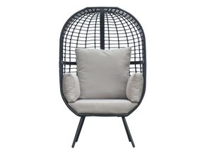 4059306101399 - schütte Home & Living Rattan Loungesessel inkl Kissen hellgrau