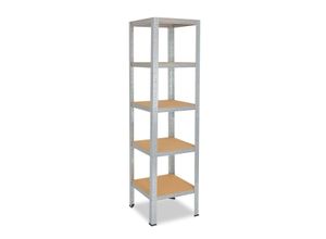 4059306105434 - shelfplaza® HOME 200x50x50cm Schwerlastregal in verzinkt mit 5 Böden