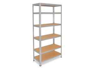 4059306105519 - shelfplaza® HOME 200x70x30cm Schwerlastregal in verzinkt mit 6 Böden